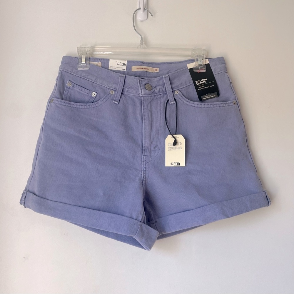 Levi’s ‘80s Rolled Mom Denim Short - Dusty Persian Violet 28" NWT - Picture 6 of 9